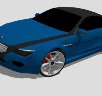 宝马M6跑车SU模型下载_sketchup草图大师SKP模型