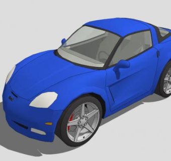 小型两座汽车SU模型下载_sketchup草图大师SKP模型