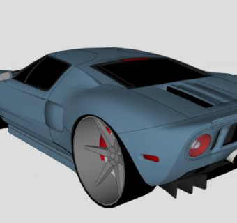 福特GT40跑车SU模型下载_sketchup草图大师SKP模型