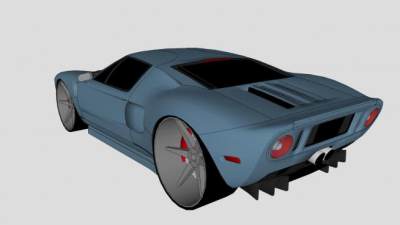 福特GT40跑车SU模型下载_sketchup草图大师SKP模型