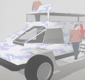 简易救护车草图SU模型下载_sketchup草图大师SKP模型