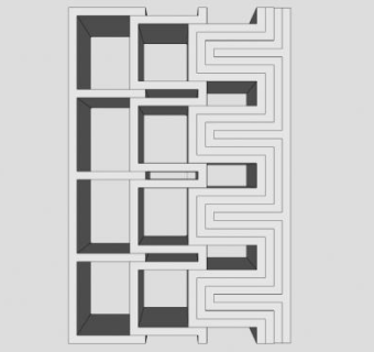 适应性强书架SU模型下载_sketchup草图大师SKP模型