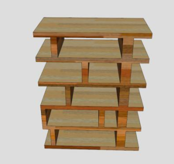 压电式板式书架SU模型下载_sketchup草图大师SKP模型