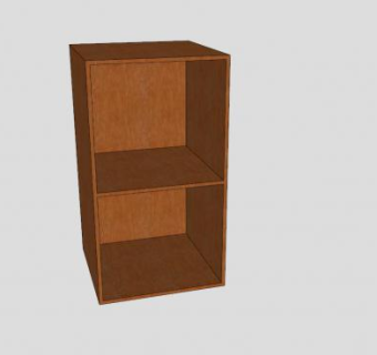 板式双层书架SU模型下载_sketchup草图大师SKP模型