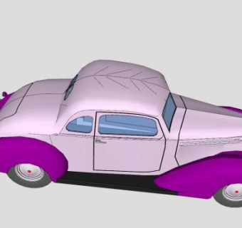 哈德逊轿跑车SU模型下载_sketchup草图大师SKP模型
