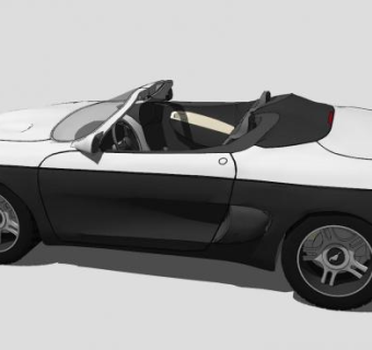 福特野马马赫3跑车SU模型下载_sketchup草图大师SKP模型