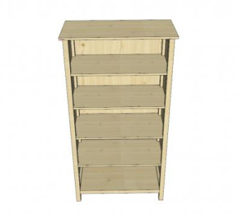 板式自然界书架SU模型下载_sketchup草图大师SKP模型