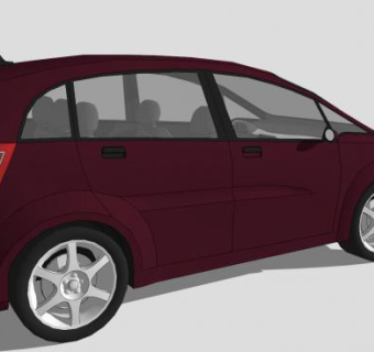 中型汽车SU模型下载_sketchup草图大师SKP模型