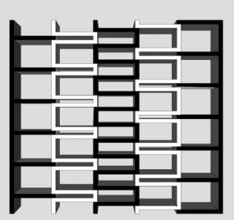 创意现代书架SU模型下载_sketchup草图大师SKP模型