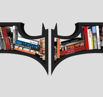 蝙蝠侠黑色书架SU模型下载_sketchup草图大师SKP模型