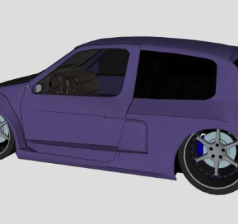 雷诺ClioV6汽车SU模型下载_sketchup草图大师SKP模型