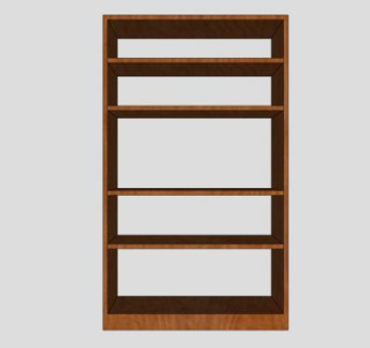 板式嵌入式书柜SU模型下载_sketchup草图大师SKP模型