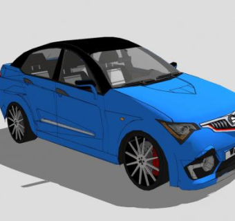 紧凑型汽车SU模型下载_sketchup草图大师SKP模型