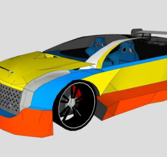 概念型赛车SU模型下载_sketchup草图大师SKP模型