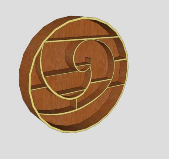 圆形螺旋书架SU模型下载_sketchup草图大师SKP模型