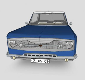 肌肉车轿跑SU模型下载_sketchup草图大师SKP模型