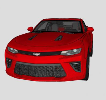 雪佛兰科迈罗T跑车SU模型下载_sketchup草图大师SKP模型