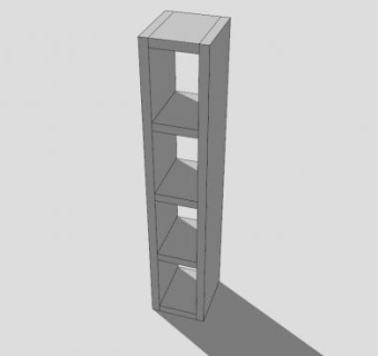 宜家家居书架SU模型下载_sketchup草图大师SKP模型