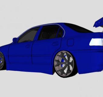 本田思域轿跑SU模型下载_sketchup草图大师SKP模型