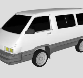 丰田面包车SU模型下载_sketchup草图大师SKP模型