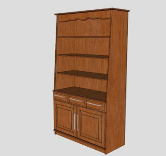 萨佩莱开放书架SU模型下载_sketchup草图大师SKP模型