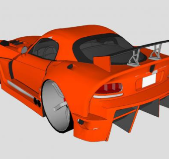 道奇蝰蛇跑车SU模型下载_sketchup草图大师SKP模型