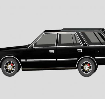 日产公爵Y30旅行车SU模型下载_sketchup草图大师SKP模型