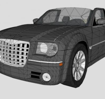 克莱斯勒300c轿车SU模型下载_sketchup草图大师SKP模型