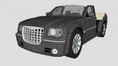 克莱斯勒300c轿车SU模型下载_sketchup草图大师SKP模型