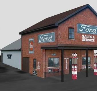 福特经销商SU模型下载_sketchup草图大师SKP模型