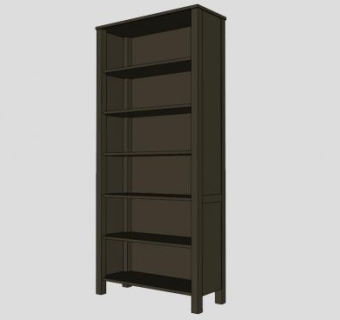 宜家黑棕色海姆斯书架SU模型下载_sketchup草图大师SKP模型