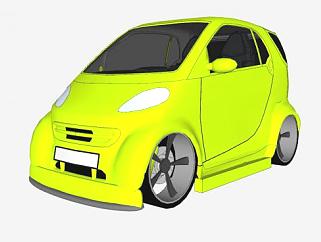 小型紧凑型汽车SU模型下载_sketchup草图大师SKP模型