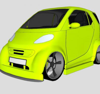 小型紧凑型汽车SU模型下载_sketchup草图大师SKP模型