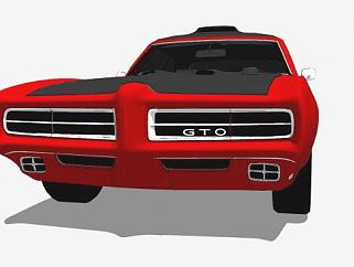 1969庞蒂亚克GTO汽车SU模型下载_sketchup草图大师SKP模型