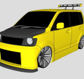 三菱EK微型车SU模型下载_sketchup草图大师SKP模型