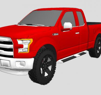 2015型福特F150皮卡SU模型下载_sketchup草图大师SKP模型