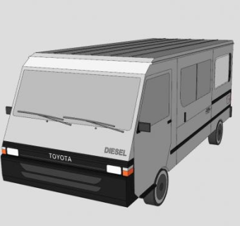 丰田海狮商务车SU模型下载_sketchup草图大师SKP模型