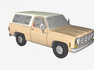 1985年福特野马汽车SU模型下载_sketchup草图大师SKP模型