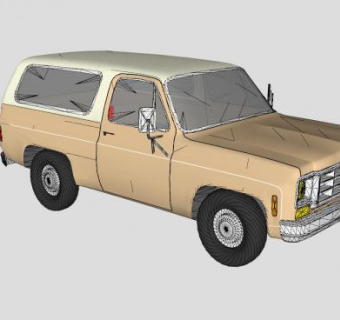 1985年福特野马汽车SU模型下载_sketchup草图大师SKP模型