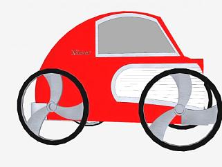 阿尔法汽车微型小车SU模型下载_sketchup草图大师SKP模型