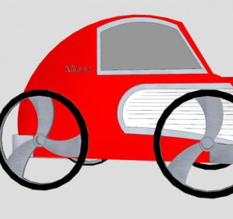 阿尔法汽车微型小车SU模型下载_sketchup草图大师SKP模型