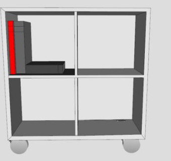 现代四线办公室书架SU模型下载_sketchup草图大师SKP模型