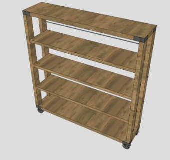 摩洛哥实木书架SU模型下载_sketchup草图大师SKP模型