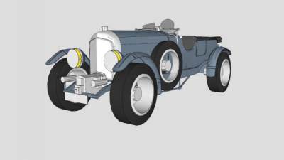 老式宾利汽车SU模型下载_sketchup草图大师SKP模型