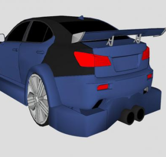 雷克萨斯ISF赛车SU模型下载_sketchup草图大师SKP模型