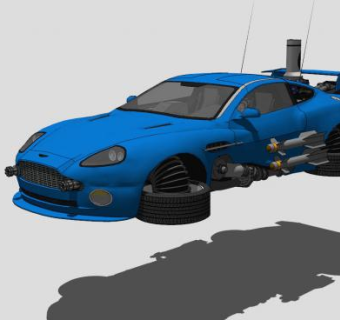 阿斯顿马丁飞行汽车SU模型下载_sketchup草图大师SKP模型