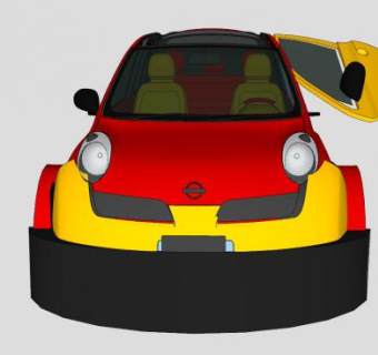 日产玛驰汽车SU模型下载_sketchup草图大师SKP模型