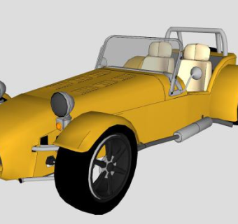 卡特勒姆R600赛车SU模型下载_sketchup草图大师SKP模型