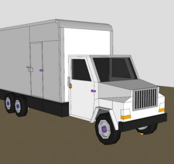 大型运输卡车草图SU模型下载_sketchup草图大师SKP模型