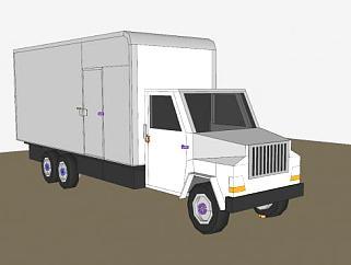 大型运输卡车草图SU模型下载_sketchup草图大师SKP模型